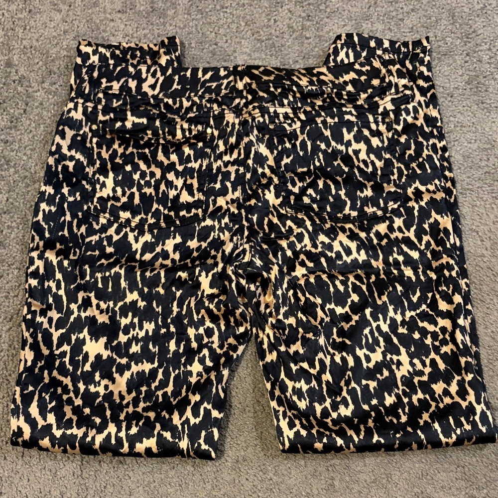 Cache Leopard Print Straight Leg Pants - Picture 4 of 5